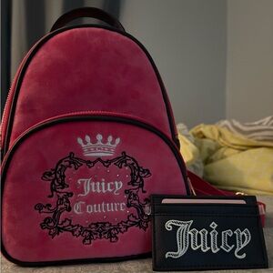 Mini pink juicy couture backpack!!